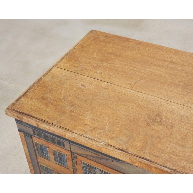 Brown 19th C. Country English Painted Georgian House Blanket Chest For Sale - Image 8 of 18