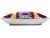 2020s Hand-Knotted Silk Ikat Lumbar Pillow - 16x24 Red & Blue Velvet Accent For Sale - Image 5 of 8
