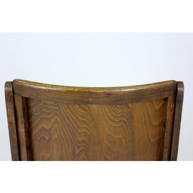 Vintage Czech Wooden Cinema Chair from TON, 1940s For Sale - Image 12 of 15