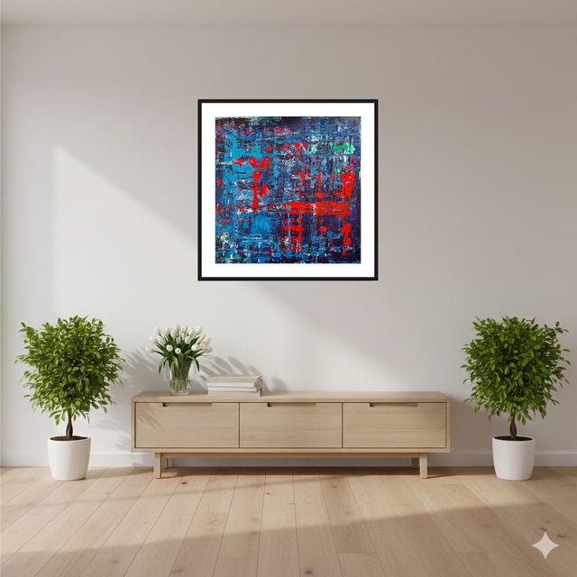 Abstract Layers of Life Abstract Expressionism Acrylic Painting by Shabs Beigh For Sale - Image 3 of 10
