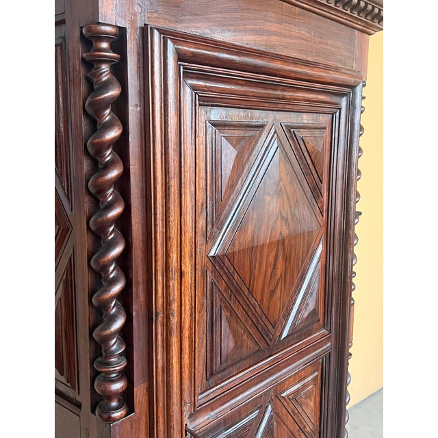 Antique 18th Century Oak Dutch Baroque Cushion Cabinet For Sale - Image 4 of 18