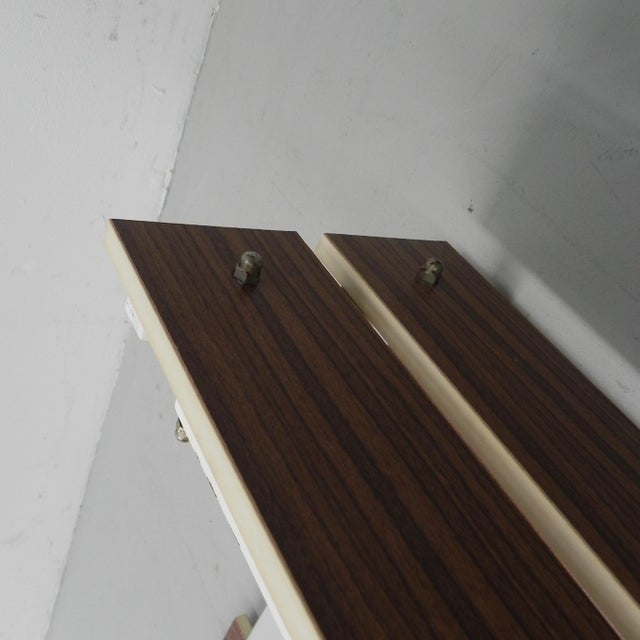 Mid-Century Modern Vintage Wall Coat Rack with Hooks and Mirror, 1960s For Sale - Image 3 of 18