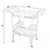 Coastal Selena 34.5 in. W Rectangular Rattan 2 Tier Mobile Removeable Top Bar Cart with Bottle Holders, Smooth White For Sale - Image 3 of 9
