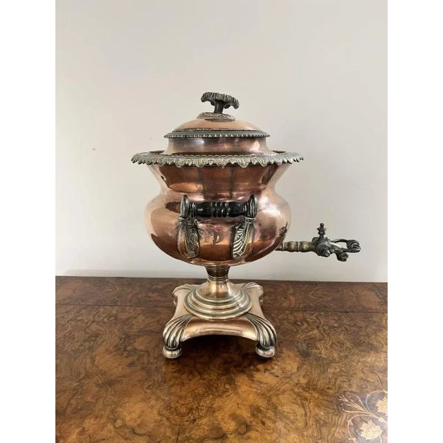 Large Antique Victorian Copper Samovar, 1860 For Sale - Image 6 of 8