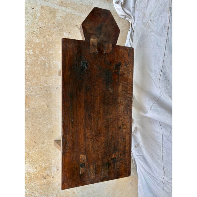 Early 20th Century French Walnut Bread Cutting Board Side Table For Sale - Image 10 of 12
