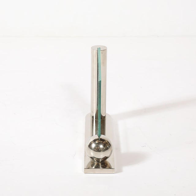Mid-Century Swid Powell Silver Plated Picture Frame With Spherical Detail For Sale - Image 9 of 11