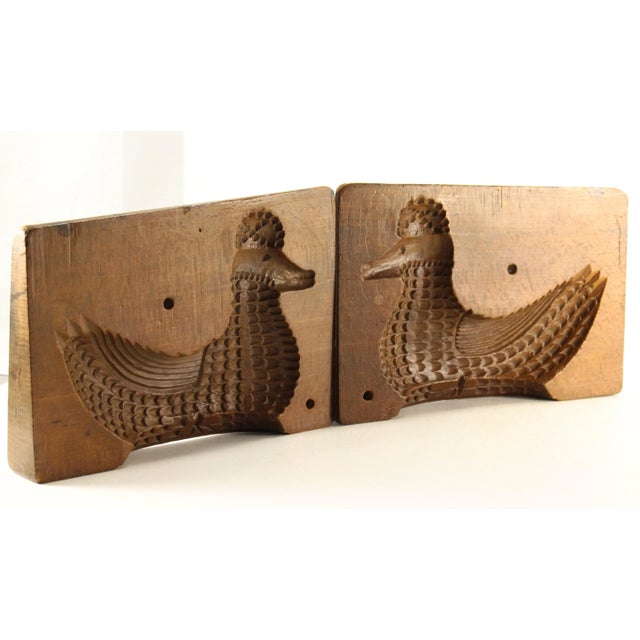 An impressive two-piece mold for Chocolate, Marzipan, Ginger Bread or Speculaas Cookies in the shape of a duck Expertly...