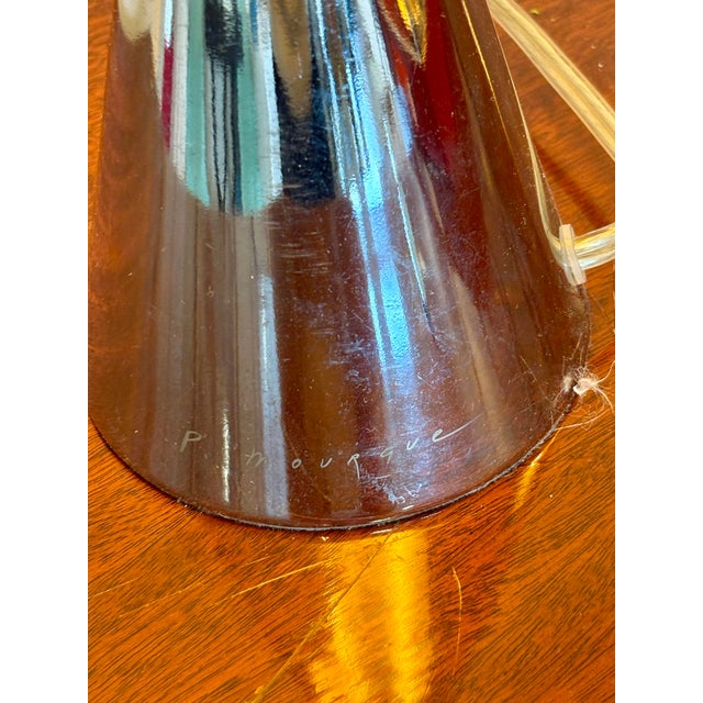 Contemporary 1980s Pascal Mourgue Chrome Table Lamps, Pair For Sale - Image 3 of 5