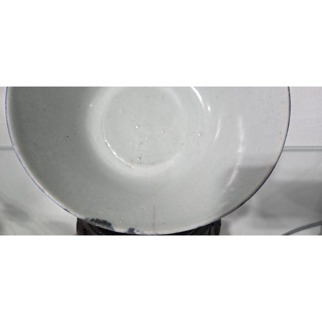17th Century Rare 17th Century Ming Dynasty Wanli Period Swatow Blue and White Bowl 16.5cm For Sale - Image 5 of 10