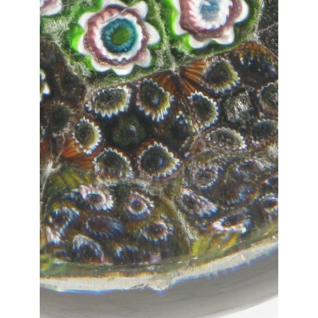 Paperweight Vintage Millefiori Art Glass Hand Made For Sale - Image 11 of 16