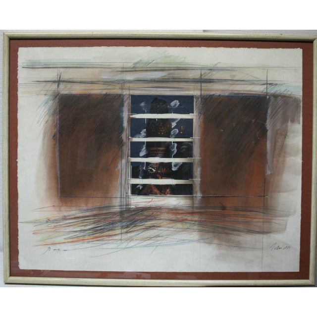 Blue Schmid Heinrich, Berlin 2 from 1981 City View, 1981, Oil Painting on Canvas For Sale - Image 8 of 12