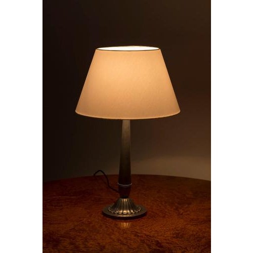 Swedish Grace Pewter Table Lamp, 1931 For Sale - Image 8 of 13