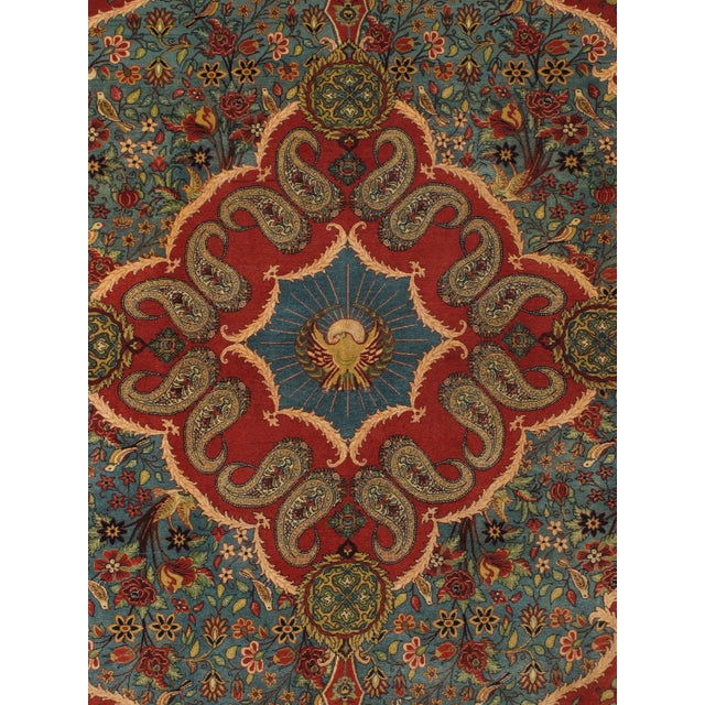 Traditional Vintage Hand-Knotted Persian Senneh Rug 6'10" X 10'1" For Sale - Image 3 of 5
