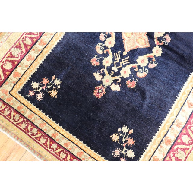 Antique Zabihi Collection Turkish Ghiordes Floral Rug - 4'4" x 5'10" For Sale - Image 4 of 8