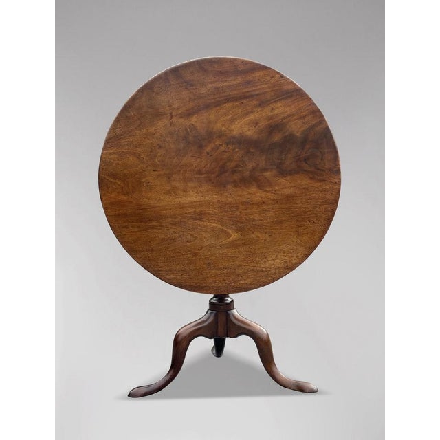 Antique George III Tilt-Top Tripod Table in Mahogany, 1780 For Sale - Image 11 of 12