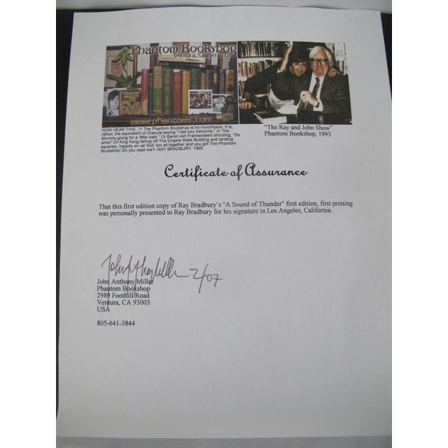 Ray Bradbury Hand Signed 1st Edition Sound of Thunder Paper Back Book With Coa For Sale - Image 9 of 9