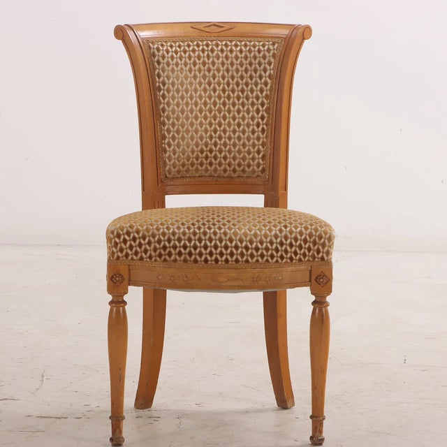 French Set of Eight French Directoire Style Dining Chairs, C. 1950 For Sale - Image 3 of 7