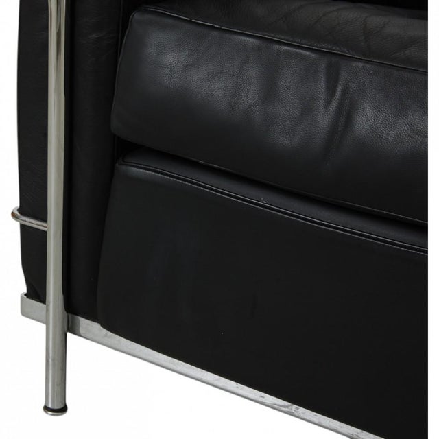Vintage LC 2/1 Club Chair in Black Leather from Le Corbusier, 2000s For Sale - Image 10 of 18