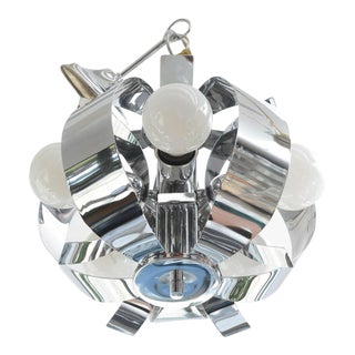 Small Chrome Chandelier, 1960s For Sale