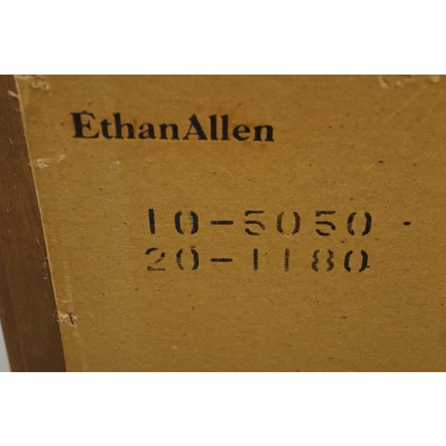 Ethan Allen Heirloom Nutmeg Maple Early American Colonial Style 48" Mirror 10-5050 For Sale In Kansas City - Image 6 of 6