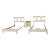 Pair of Mid-Century French Country Twin Size Bedframes and Bedside Chest Set For Sale