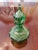 Art Nouveau Vintage Mid Century Modern Emerald Green Perfume Bottle For Sale - Image 3 of 6