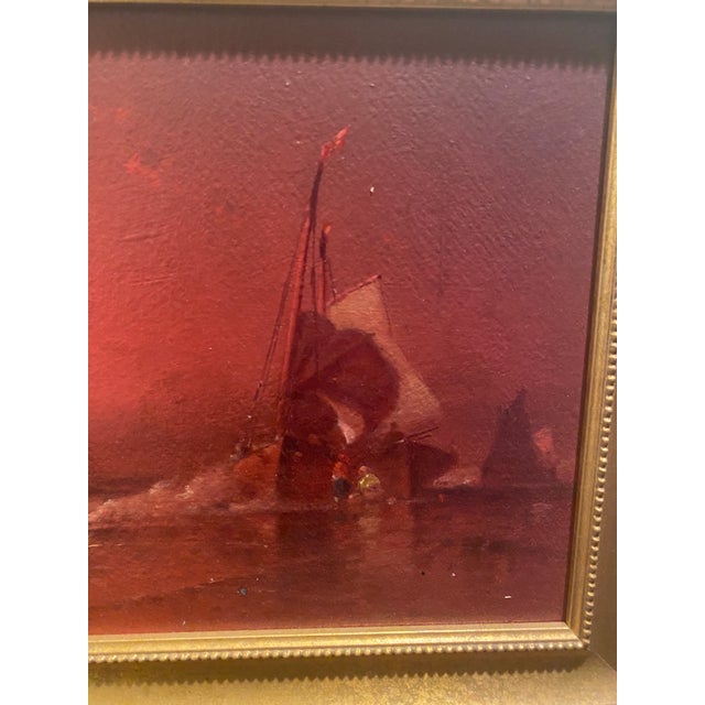 Sunset Painting by Listed Artist George Washington Nicholson For Sale In Philadelphia - Image 6 of 8