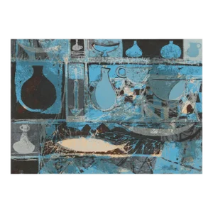Early 21st Century "Fish and Vessels P2.74" Acrylic Painting by Eve Nethercott