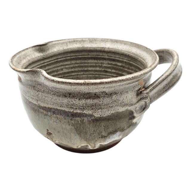California Studio Pottery Batter Bowl With Pour Spout — Signed “Margie,” 1980 7.5" For Sale