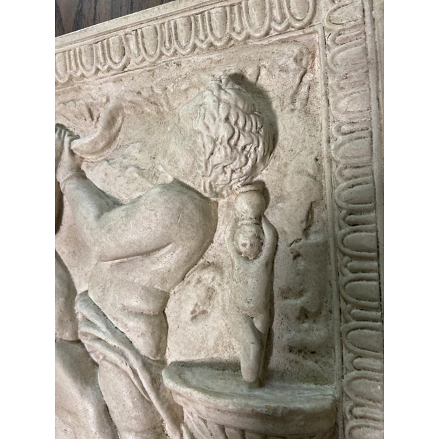 French Italian Art Deco Putti Cherub Relief Wall Sculpture For Sale - Image 11 of 13
