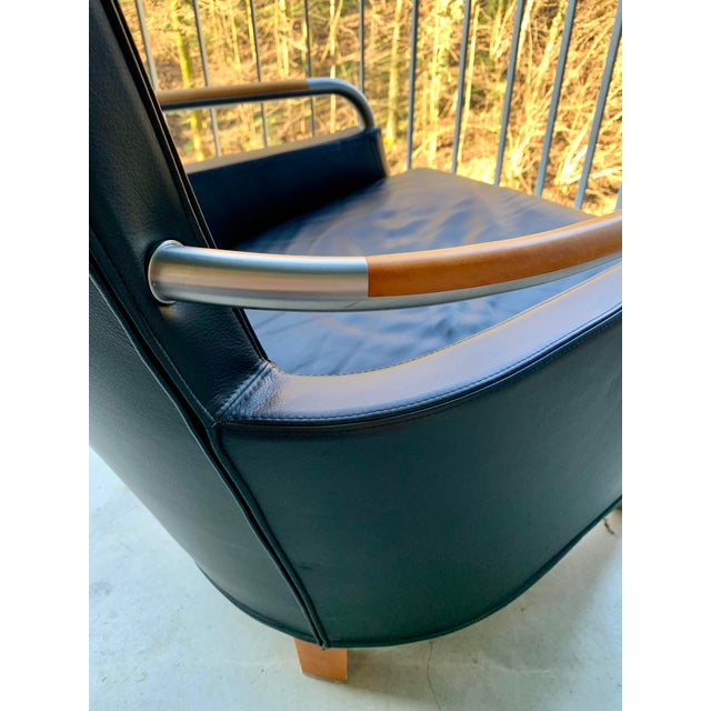Leather Armchair by Massimo Scolari for Giorgetti For Sale - Image 9 of 18