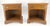 Chippendale Pair of Chestnut One Drawer Nightstands End Tables Bracket Feet Shelf For Sale - Image 3 of 6