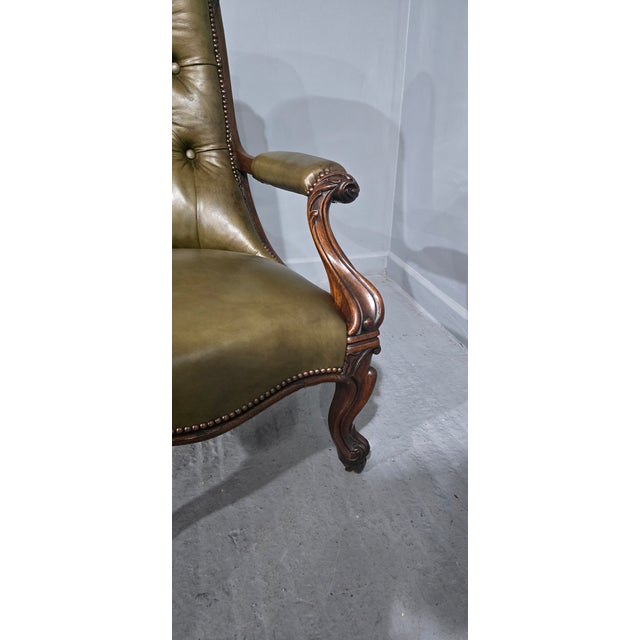 Outstanding Leather Library Chair, 1810 For Sale - Image 11 of 11
