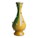 Vintage French Faience Spikey Glazed Studio Pottery Vase, Early to Mid 20th C For Sale