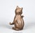 Mid 20th Century Vintage Cast Iron Cat Statue Business Card Holder Desktop Organizer For Sale - Image 5 of 6