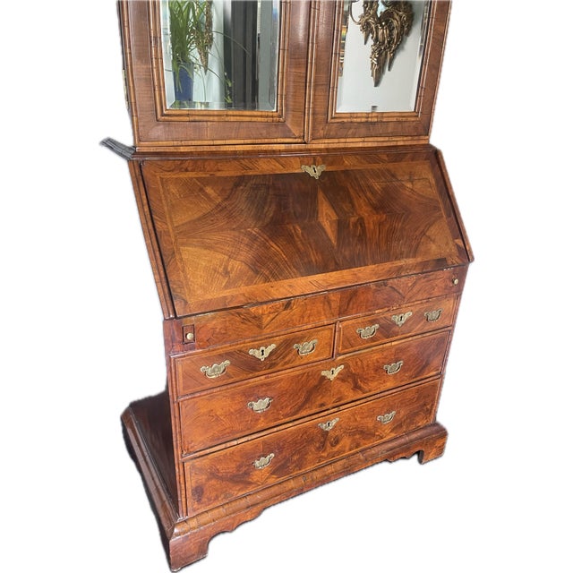 18th Century English Walnut Bureau Bookcase/ Secretary, Ca 1720 For Sale - Image 4 of 12