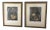 Vintage Extra Large J. Pocker Framed Italian Hand Colored Prints - a Pair For Sale
