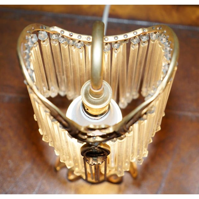 Vintage Art Nouveau Gilt Bronze and Glass Table Lamps by Hector Guimard, 1920, Set of 2 For Sale - Image 9 of 18