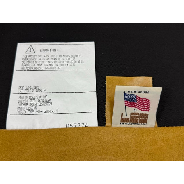 Lee Industries Leather Lounge Chairs, Pair For Sale - Image 12 of 12