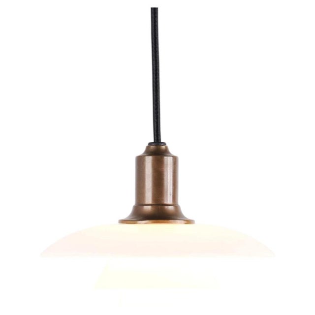 Pendant Lamp in Burnished Brass and Opal Glass by Poul Henningsen for Louis Poulsen For Sale - Image 10 of 10