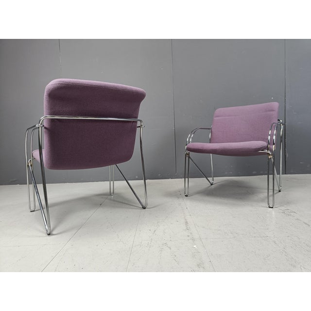 Mid-Century Modern Danish Armchairs by Alfred Hofmann for Gispen/ Labofa, 1970s, Set of 5 For Sale - Image 3 of 11