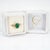 Modern 3.7cts Zambian Emerald Ring With Natural Diamonds Accents: Solid 14k Gold, Oval, Size 6.75 For Sale - Image 3 of 9