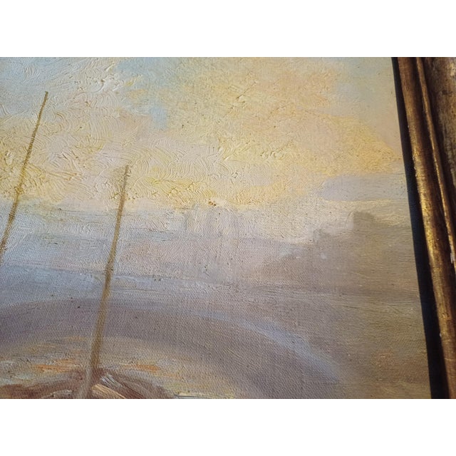 Yvonac Annurey, Barge, 1890, Oil on Canvas For Sale - Image 11 of 18