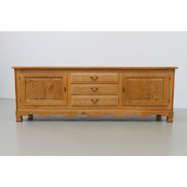Mid-Century Farmhouse Danish Oak Sideboard by Henning Kjærnulf for EG, 1960s For Sale - Image 6 of 18