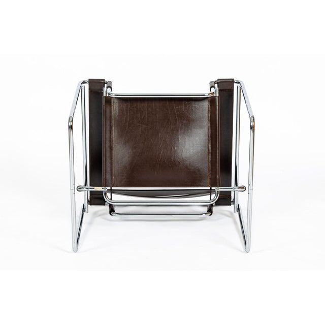 Mid Century Brown Wassily Chair by Marcel Breuer for Stendig 1960s, 2 Available For Sale - Image 15 of 17