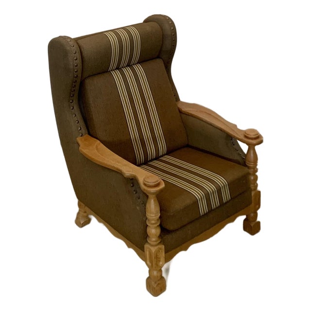 Danish Modern Highback Lounge Chair in Style of Henning Kjærnulf, 1960s For Sale