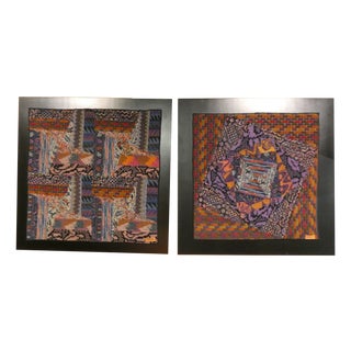Tapestries on Wooden Frame from Missoni, Italy, 1980s, Set of 2 For Sale