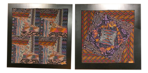 Tapestries on Wooden Frame from Missoni, Italy, 1980s, Set of 2