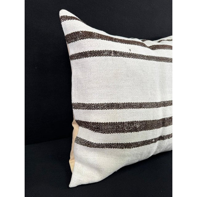 Turkish Hemp Pillow Cushion Natural Beige Brown Pillow Cushion Cover 24"x24" #30420 Enhance your home decor with our Kilim...