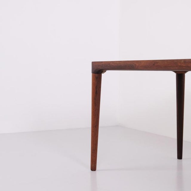 Danish Rectangular Rosewood Coffee Table with Round Tapered Legs, 1960s For Sale - Image 10 of 11
